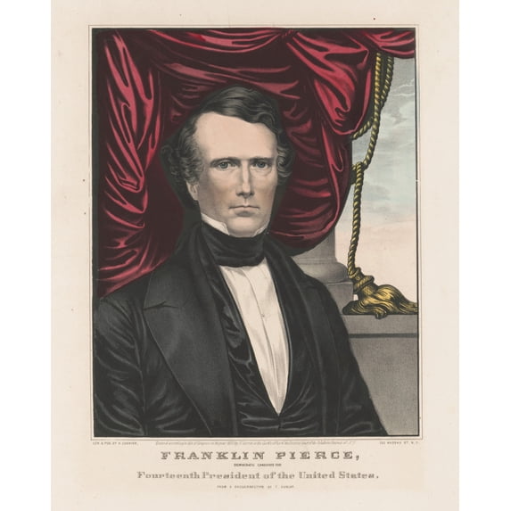 Print: Franklin Pierce: Democratic Candidate For Fourtheenth President Of