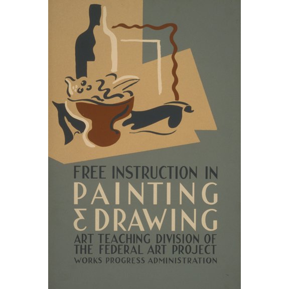 Print: Free Instruction In Painting & Drawing Art Teaching Division Of The