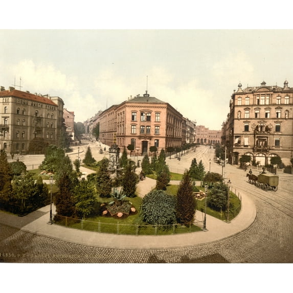 Print: Friedrich-William Platz, Cassel (I.E., Kassel), Hesse-Nassau