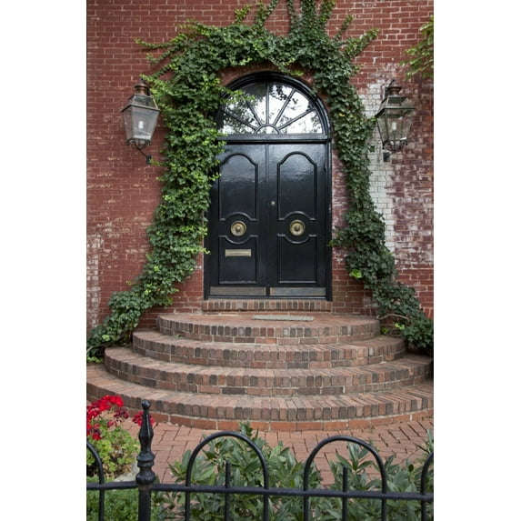 Print: Front Door, Row Houses, 5th St. And Independence Ave., SE