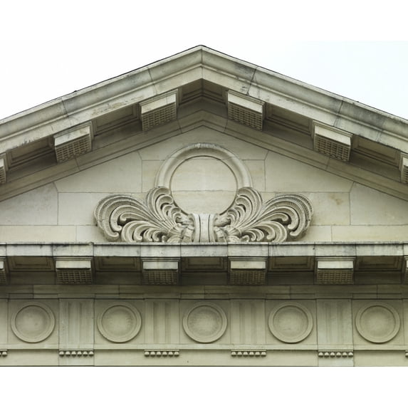 Print: Front Exterior Detail, U.S. Post Office And Courthouse, Laredo