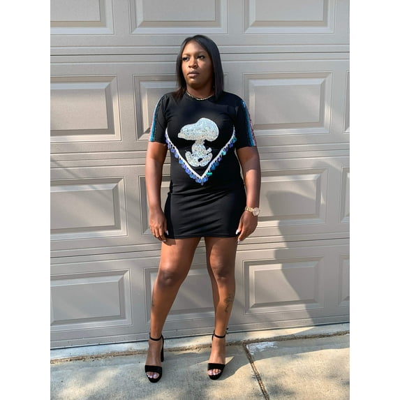 Print Front T-Shirt Mini Dress