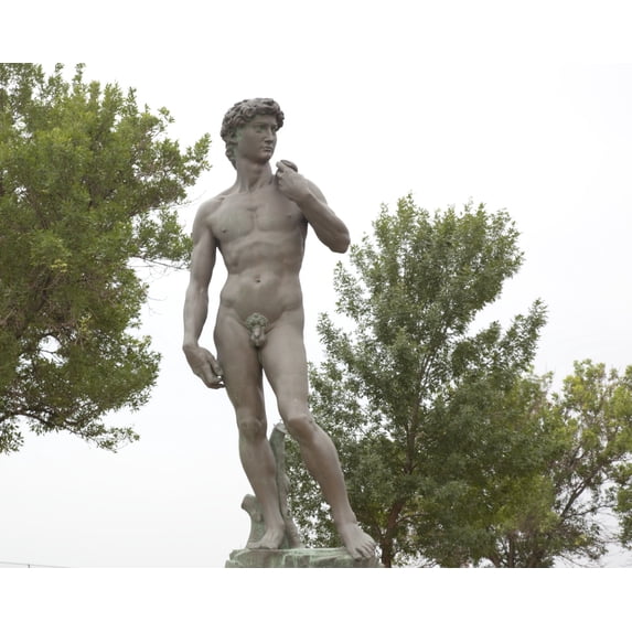 Print: Full-Sized Reproduction Of The Statue Of David By Michelangelo