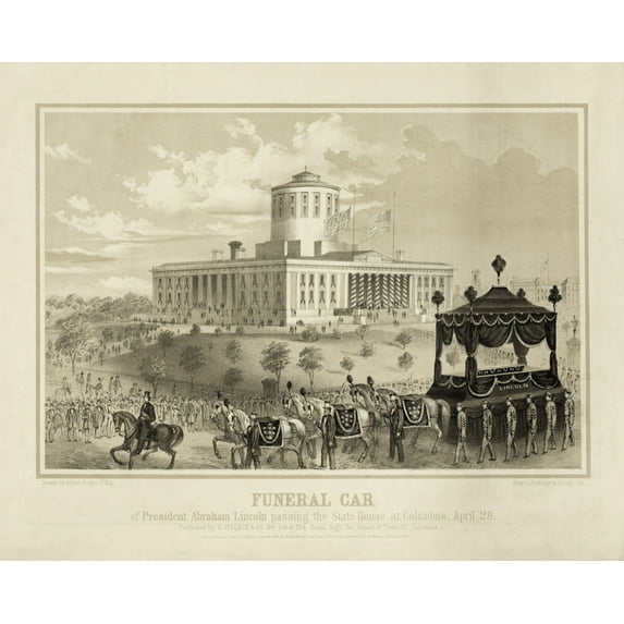 Print: Funeral of President Abraham Lincoln, State House, Columbus