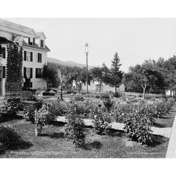 Print: Garden Of The Crawford House, Crawford Notch, White Mountains