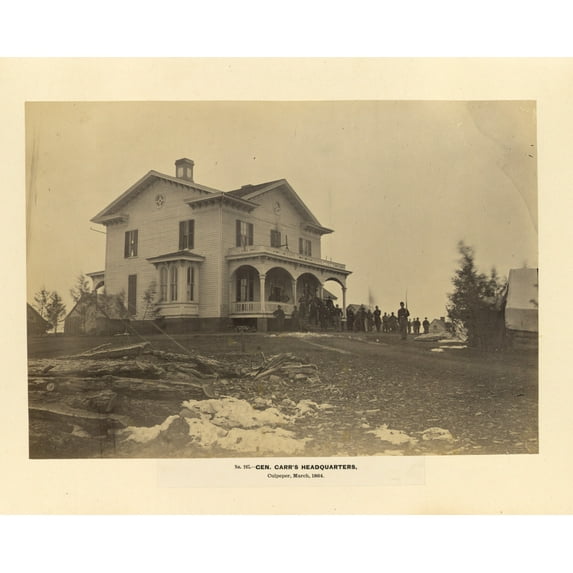 Print: Gen. Carr's Headquarters, Culpeper, March 1864