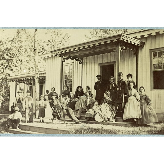 Print: Gen. S. P. Heintzelman And Group, Convalescent Camp, Near