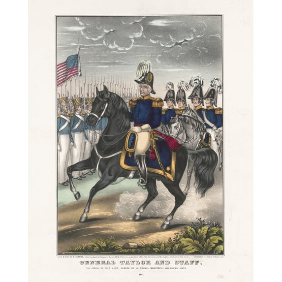 Print: General Taylor And Staff: The Heroes Of Palo Alto, Reseca De La