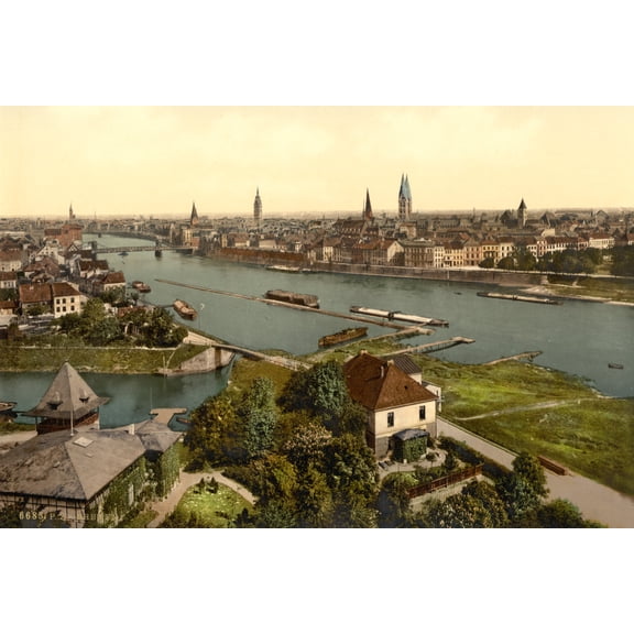 Print: General View, Bremen, Germany, circa 1890