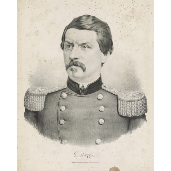 Print: Geo. B. Mcclellan, circa 1860