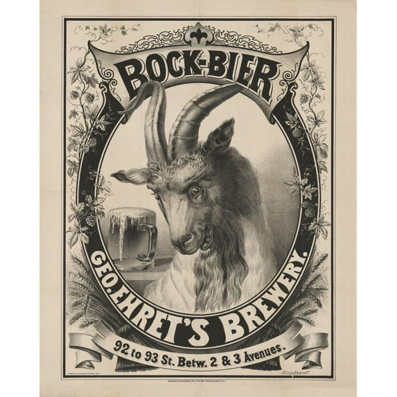 Print: George Ehret Brewery, Bock Beer, 1882