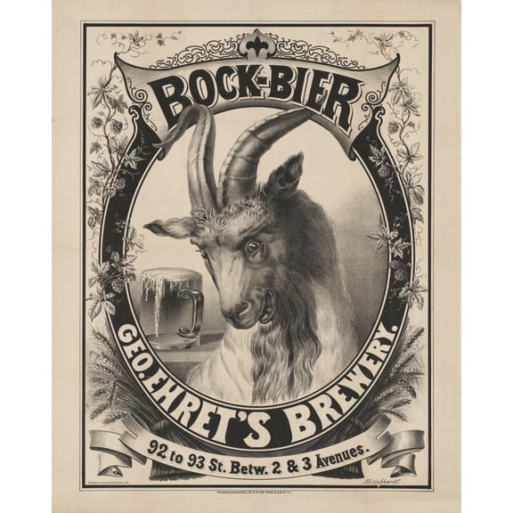 Print: George Ehret Brewery, Bock Beer, 1882