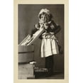 thumbnail image 1 of Print: Girl Wearing Eyeglasses, Bonnet And Apron, With Washboard And Tub, 1 of 4