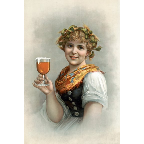Print: Girl with Beer, or, Beer with Girl, 1890
