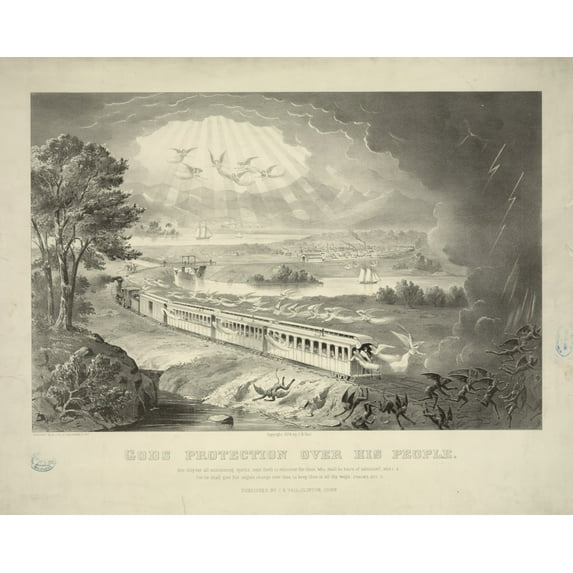 Print: Gods Protection Over His People, 1876