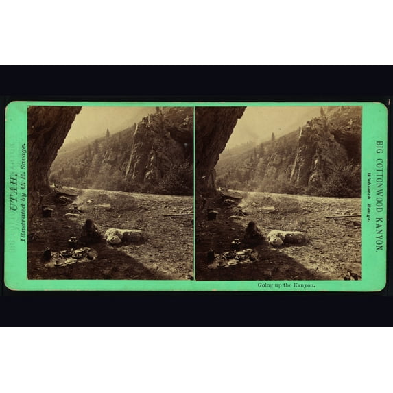 Print: Going Up The Kanyon, circa 1870