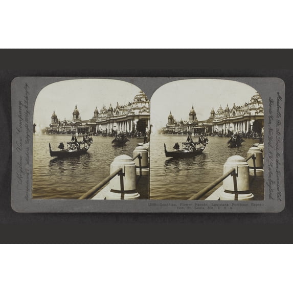 Print: Gondolas, Flower Parade, Louisiana Purchase Exposition, St. Louis