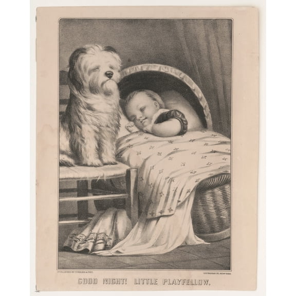 Print: Good Night! Little Playfellow, circa 1856