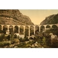 thumbnail image 1 of Print: Gourdon, Gorge Of The Wolf, The Bridge, Grasse, France, circa 1890, 1 of 4