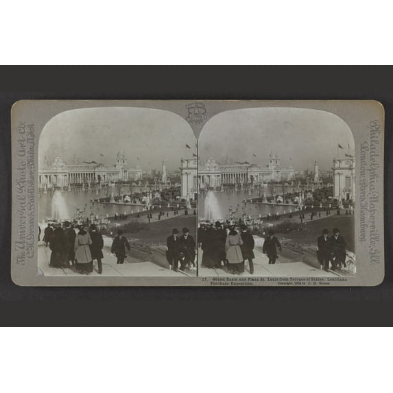 Print: Grand Basin And Plaza St. Louis From Terrace Of The States