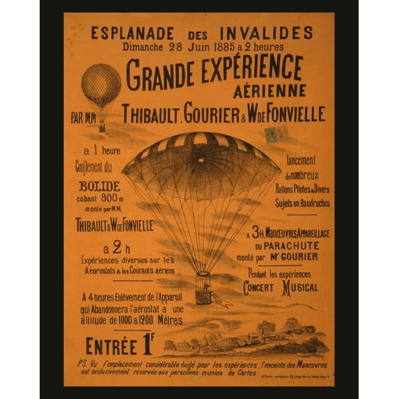 Print: Grande Experience Aerienne Par Mm Thibault, Gourier & W. De
