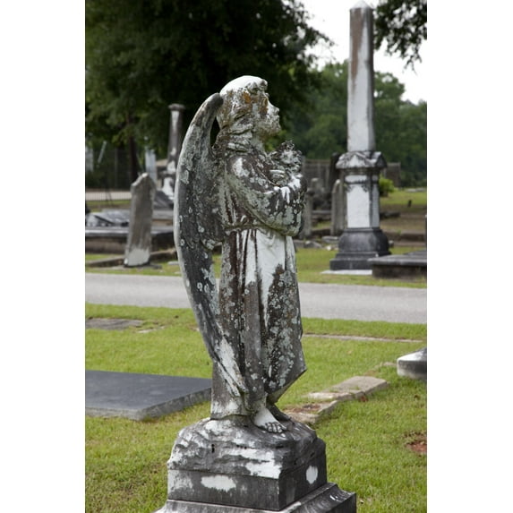 Print: Gravestone In An Historic Cemetery, Camden, Alabama, 2010