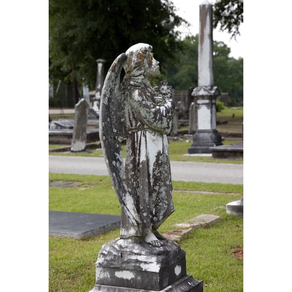Print: Gravestone In An Historic Cemetery, Camden, Alabama, 2010