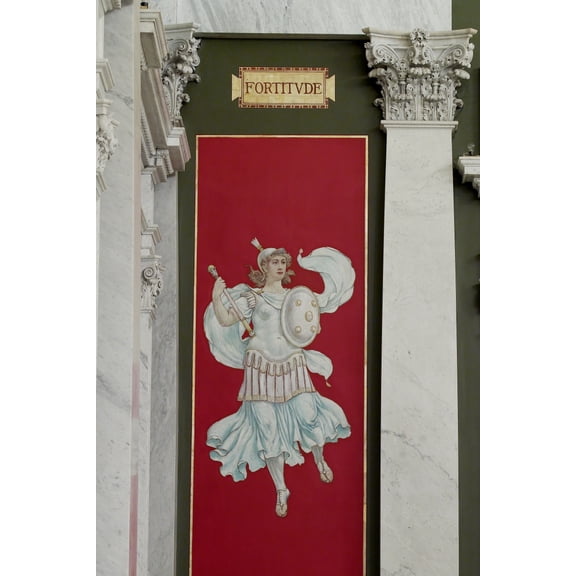 Print: Great Hall, Second Floor, North Corridor. Pompeiian Panel Depicting