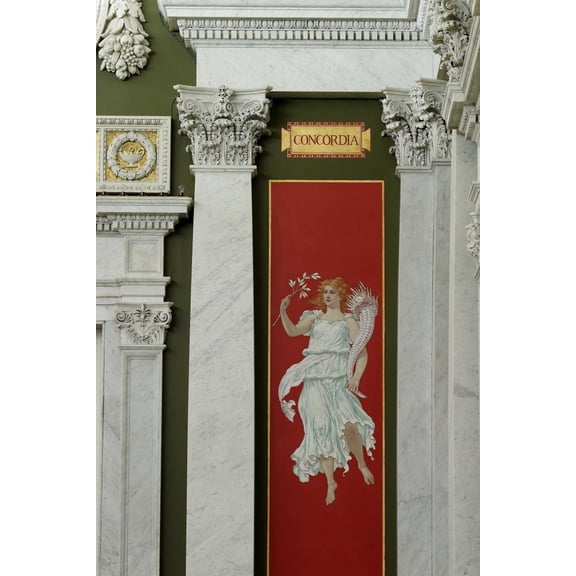 Print: Great Hall, Second Floor, North Corridor. Pompeiian Panel Depicting