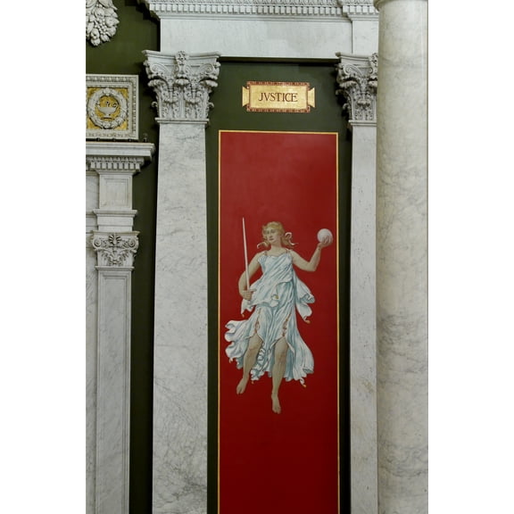 Print: Great Hall, Second Floor, North Corridor. Pompeiian Panel Depicting