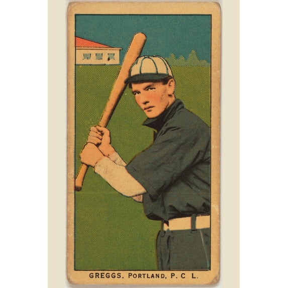 Print: Greggs, Portland Team, Baseball Card Portrait, 1910