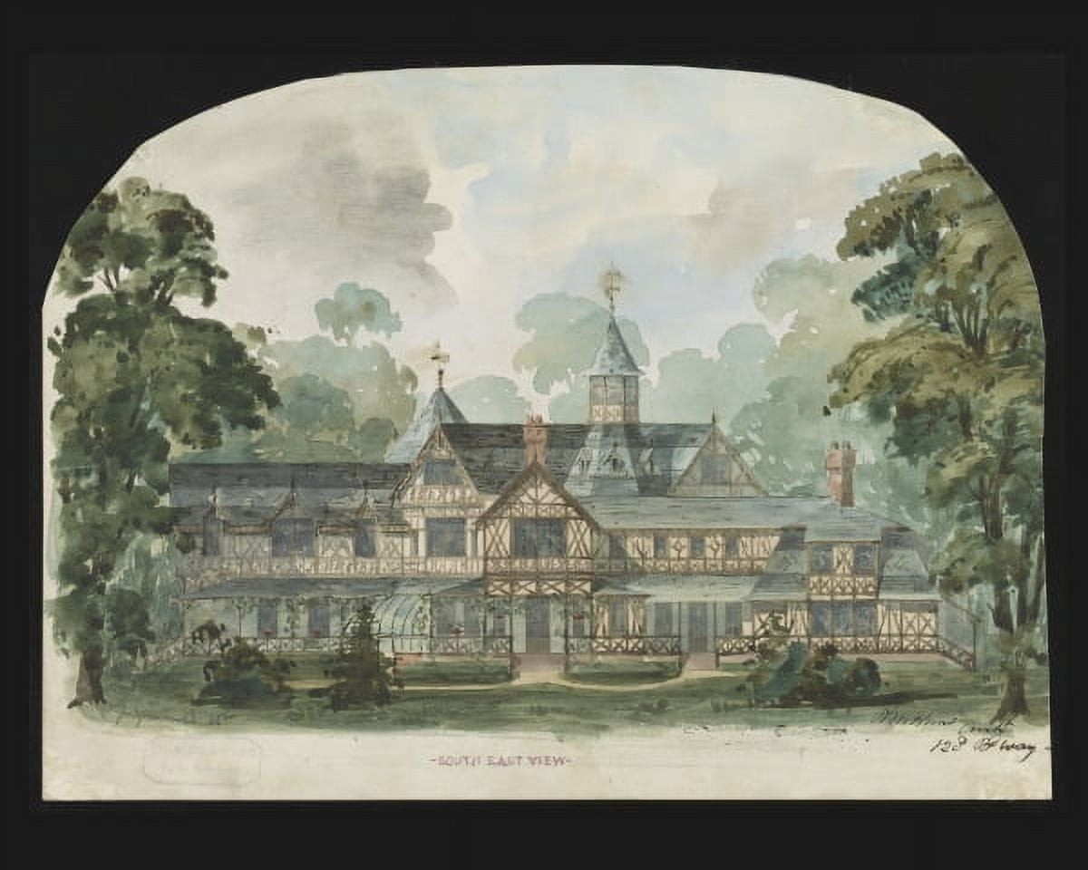 Print Griswold House, Newport Art Museum. Southeast Elevation