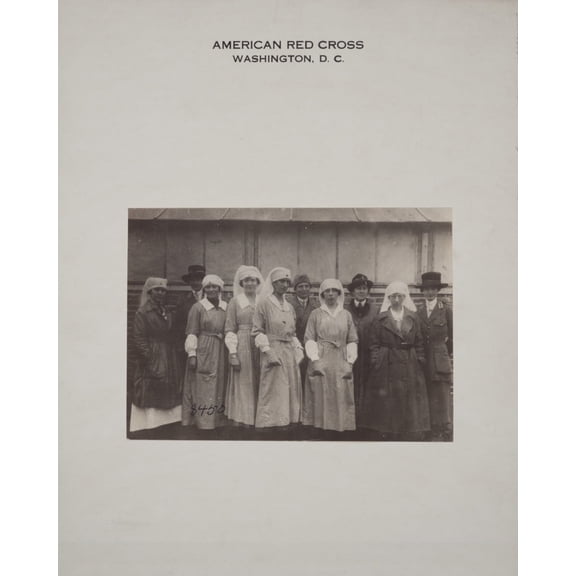 Print: Group Of Arc Workers At A Red Cross Canteen Left To Right : Miss