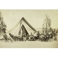 thumbnail image 1 of Print: Group Of Soldiers Relax In Front Of A Tent, circa 1861, 1 of 4