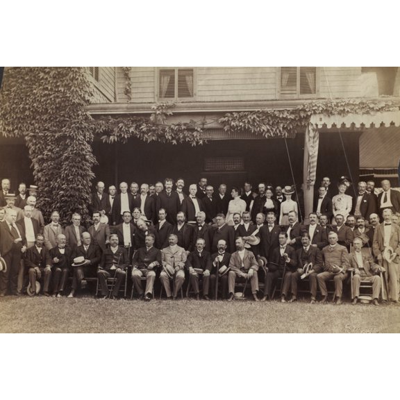 Print: Group Portrait Of Theodore Roosevelt, Seated In Front Row, Left