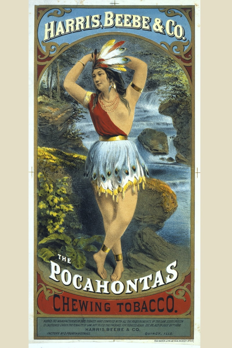 Print: Harris, Beebe & Co.: The Pocahontas Chewing Tobacco, 1868
