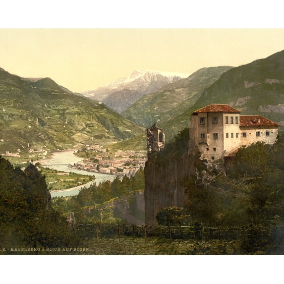 Print: Haselburg And View Of Bosen, Tyrol, Austro-Hungary, circa 1890