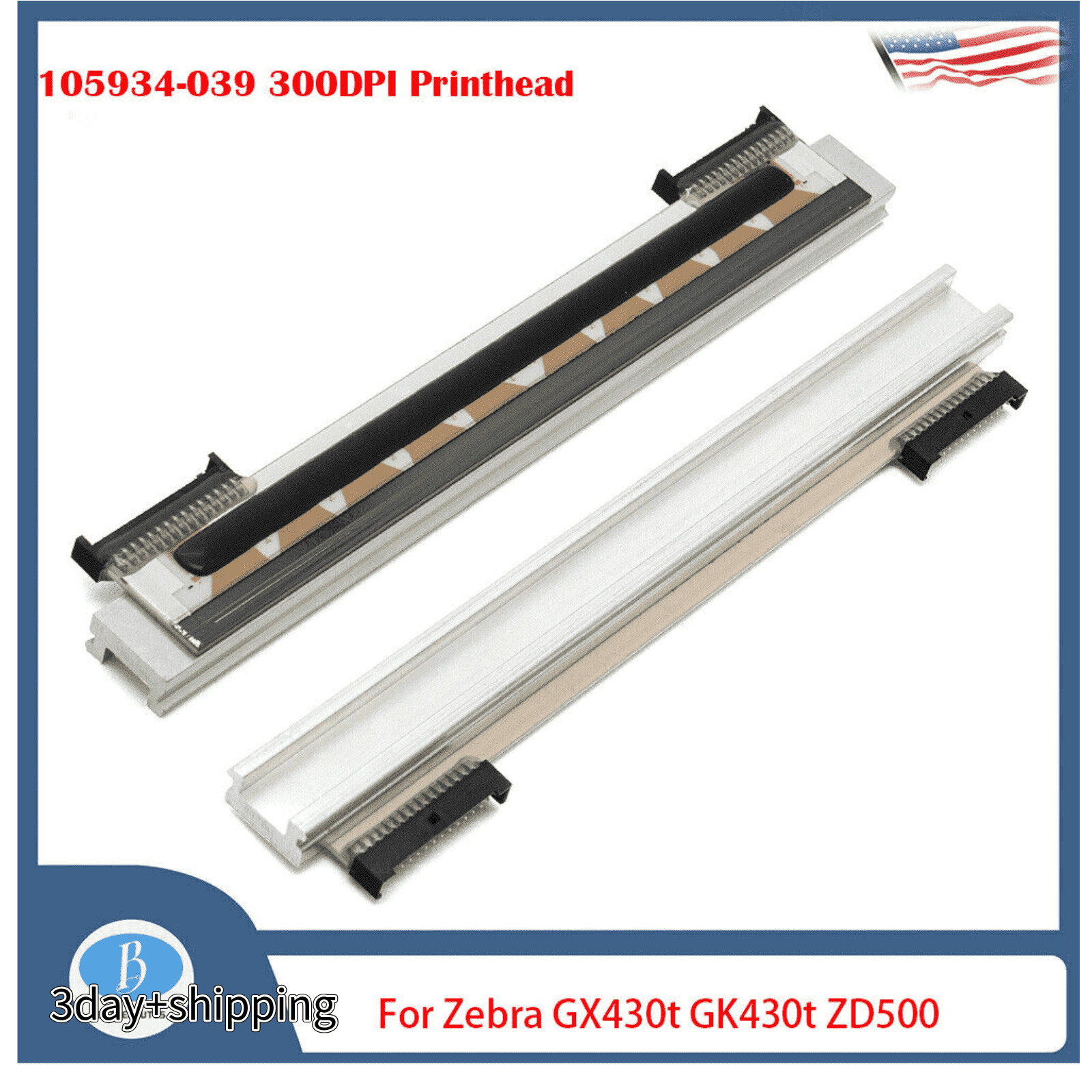Print Head for Zebra GX430T GK430T ZD500 Thermal Label Printer 300dpi 105934-039