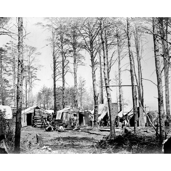 Print: Headquarters Army Of Potomac - Brandy Station, April 1864--Camp Of