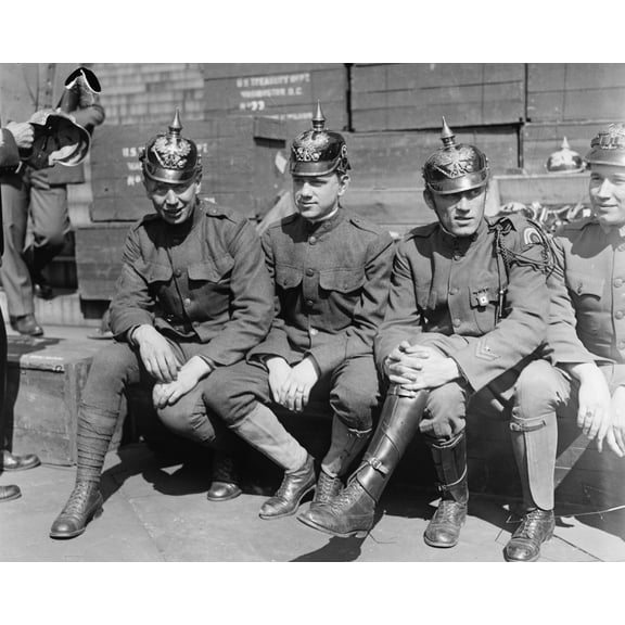 Print: Helmets Used In Victory Loan