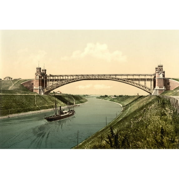 Print: High Bridge At Holtenau, Kiel, Schleswig-Holstein, Germany, circa