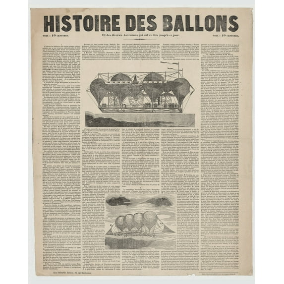 Print: Histoire Des Ballons, Et Des Diverses Ascensions Qui Ont Eu Lieu