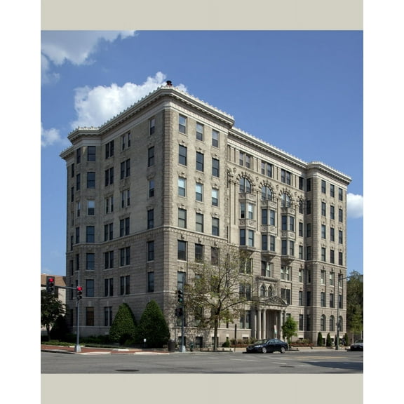 Print: Historic Apartment Building, 13th St. Off Logan Circle, NW