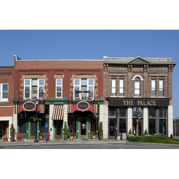 Print: Historic Buildings In Downtown Tuscumbia, Alabama, 2010