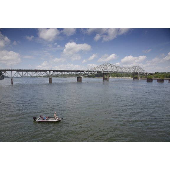 Print: Historic O'neal Bridge On The Tennessee River In Florence, Alabama