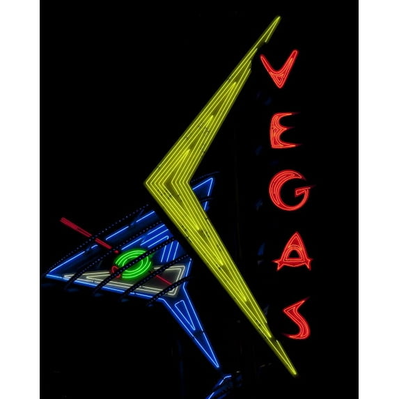 Print: Historic Vegas Neon Sign, Freemont Street, Las Vegas, Nevada, 2009