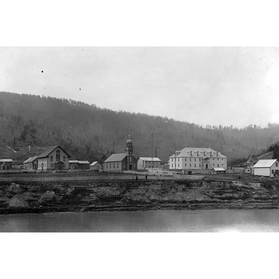 Print: Holy Cross Mission On The Yukon, circa 1900