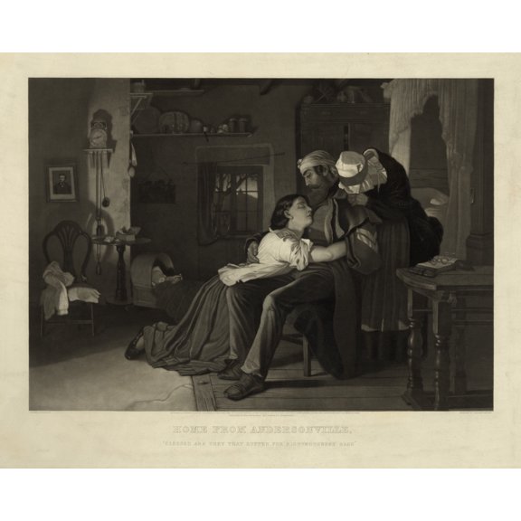 Print: Home From Andersonville, Blessed Are They That Suffer For