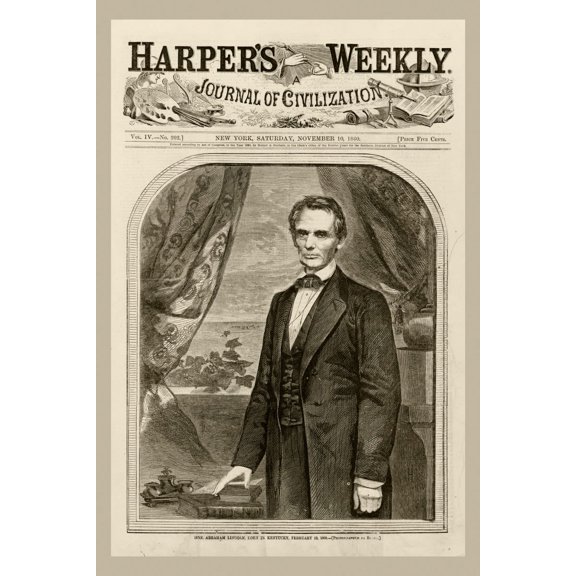 Print: Hon. Abraham Lincoln, Born In Kentucky, February 12, 1809