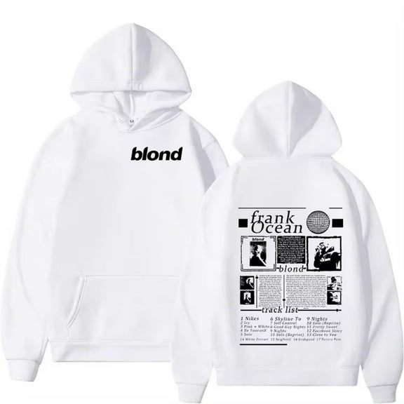 Print Hoodie Frank Rapper Blond Album Hoodie Ocean Merch Pullover Tops Streetwear Women Men